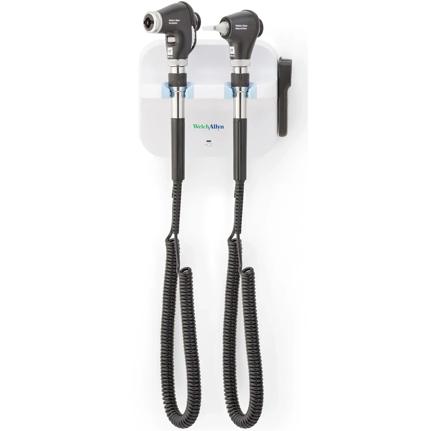 Welch Allyn/Hillrom-777-PM3XXX-US Green Series 777 Wall Transformer with Otoscope and Ophthalmoscope,Green Series 777 Wall Transformer with PanOptic Plus LED Ophthalmoscope, MacroView Plus LED Otoscope for iExaminer, with iExaminer SmartBracket Accessory.