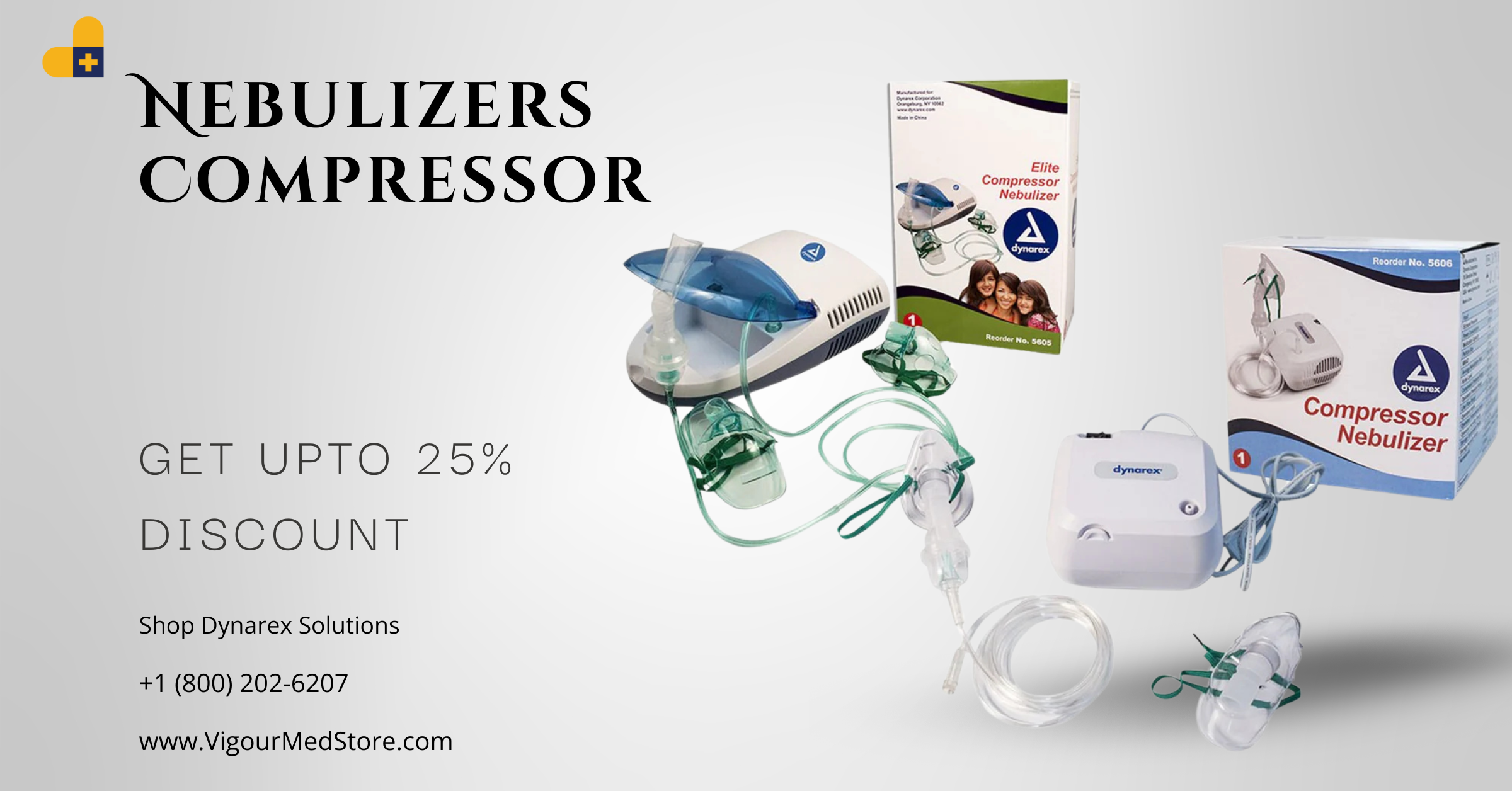 Compressor Nebulizer Basic Dynarex Nebulizers Compressor | Compact, Quiet & Efficient Respiratory Aid
