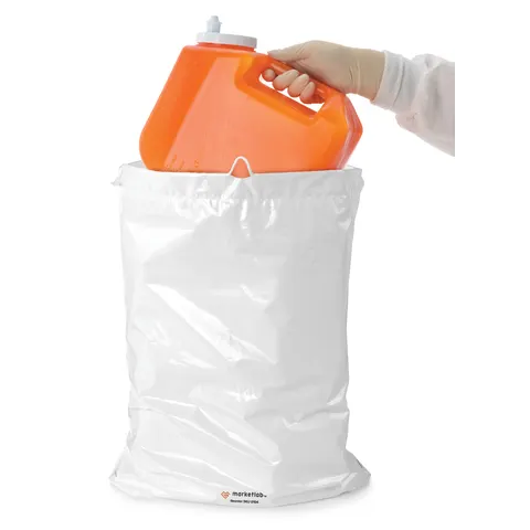 Marketlab-0104 Large Drawstring Specimen Bags • 16"W x 4"D x 18"H, 50/pk