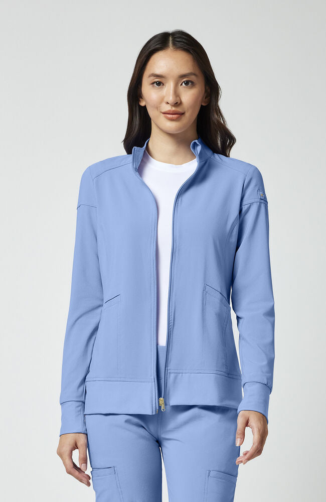 Cherokee Medical iFlex Women's Knit Zip Front Warm Up Scrub Jacket