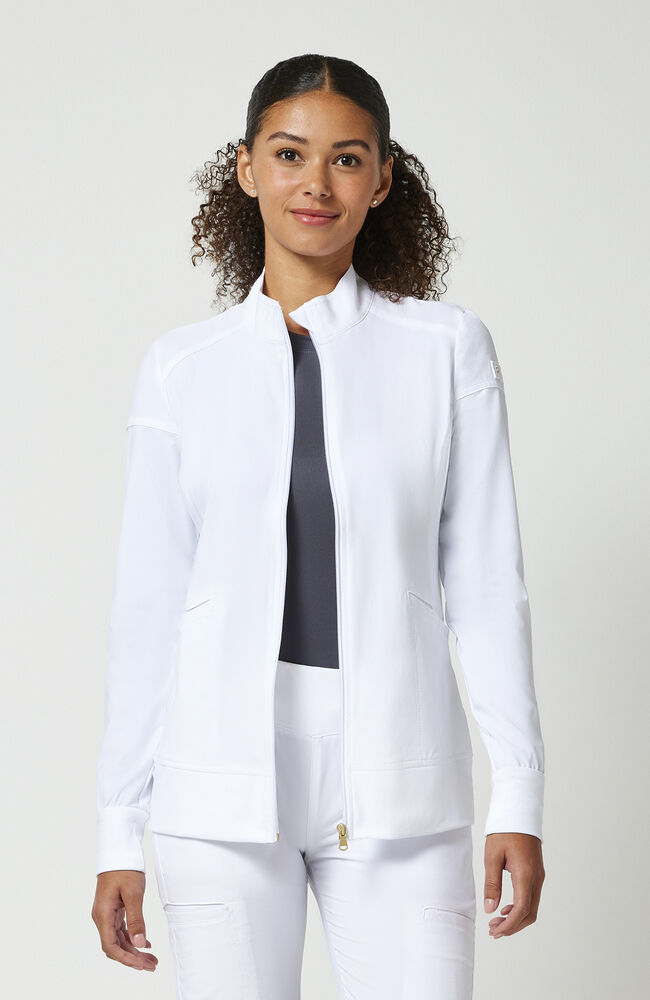 Cherokee Medical iFlex Women's Knit Zip Front Warm Up Scrub Jacket