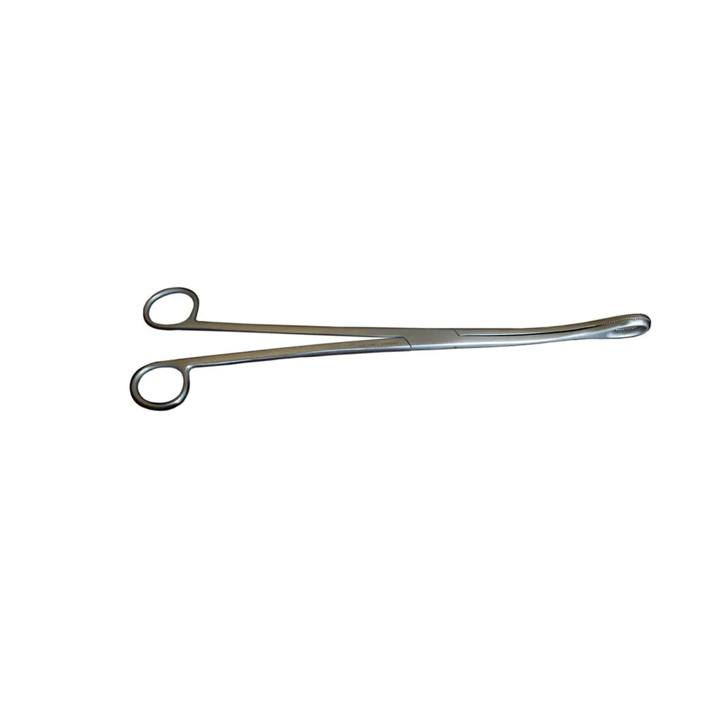 MedGyn-031140 Kelly Placenta Forceps 12.5" (317mm) - 19mm Serrated Jaws