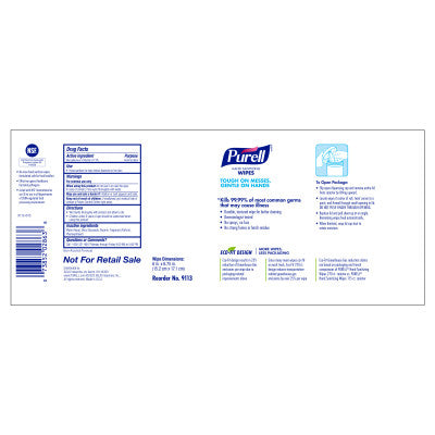 Gojo-9113-06 Durable Textured Wipes, Non-Linting, 270 ct Pop-Up Canister, 6" x 6¾" (6 can/cs, 60 cs/plt)