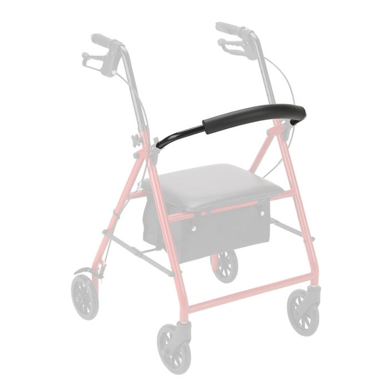 Dynarex-RPRL-03BF-B Rollator Backrest with Foam HD Black, 1