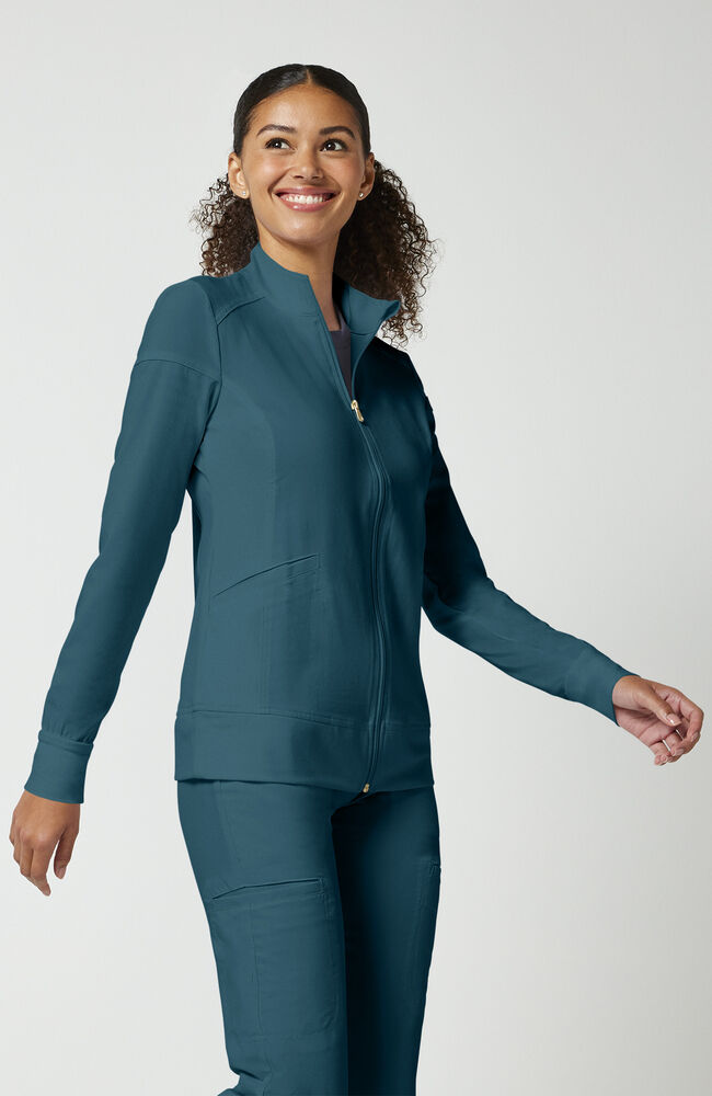 Cherokee Medical iFlex Women's Knit Zip Front Warm Up Scrub Jacket