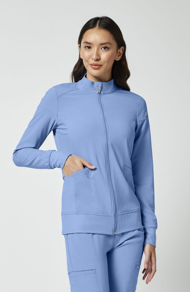 Cherokee Medical iFlex Women's Knit Zip Front Warm Up Scrub Jacket