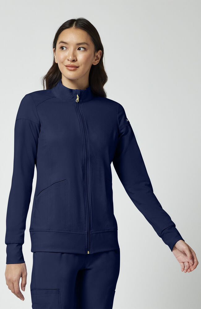 Cherokee Medical iFlex Women's Knit Zip Front Warm Up Scrub Jacket