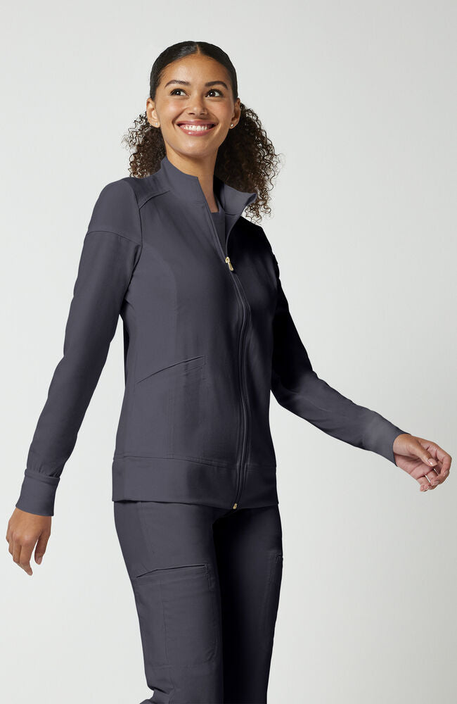 Cherokee Medical iFlex Women's Knit Zip Front Warm Up Scrub Jacket