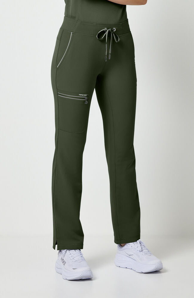 360 by Healing Hands Women's Nisha Knit Waistband Scrub Pant - Petitie