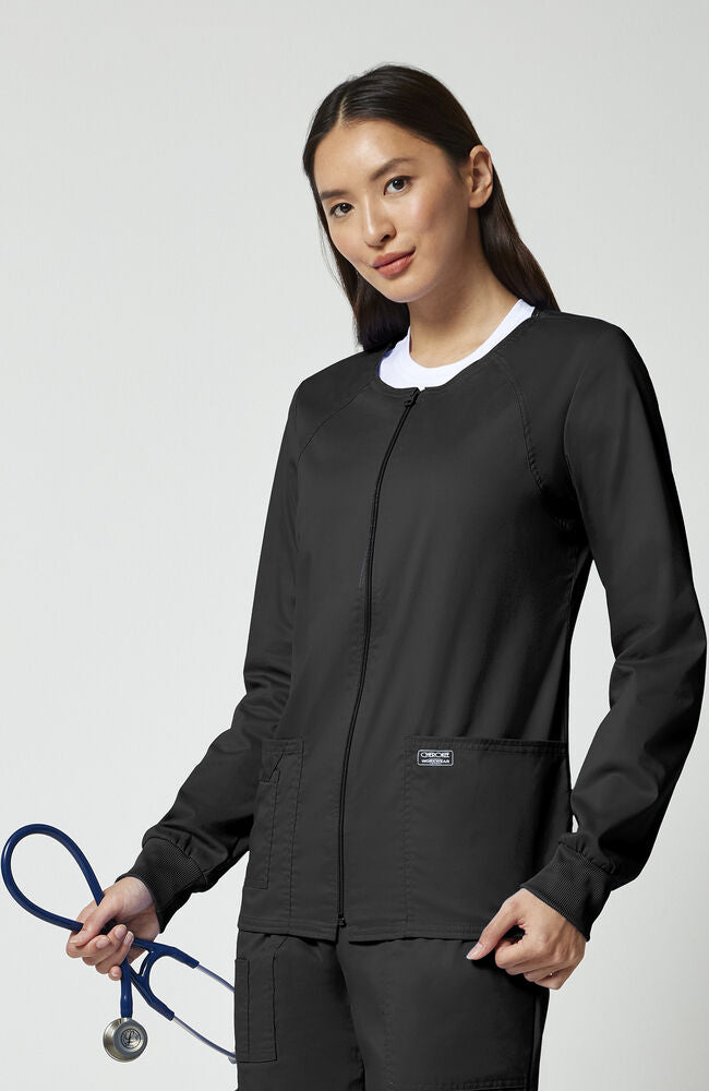 Cherokee Medical WW Core Stretch Women's Warm Up Solid Scrub Jacket