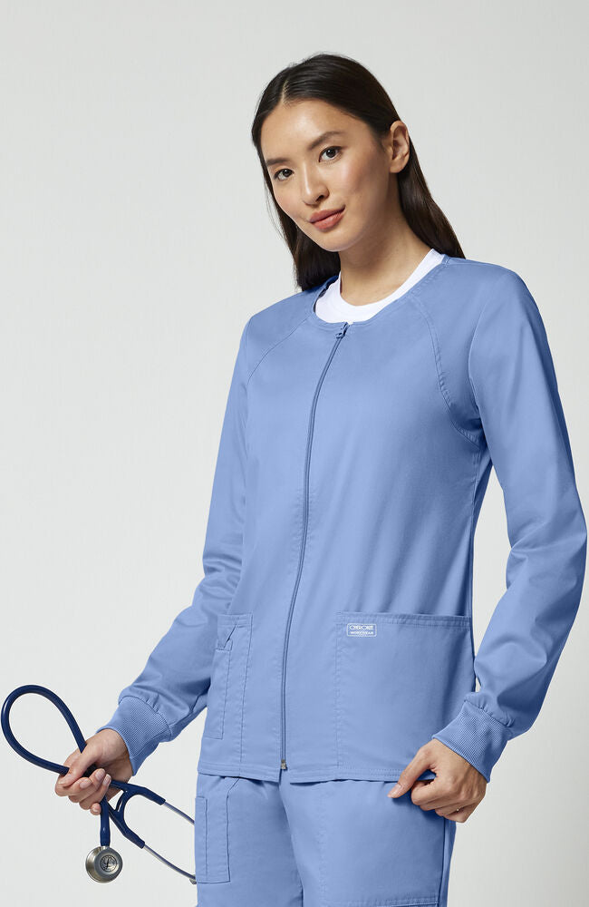 Cherokee Medical WW Core Stretch Women's Warm Up Solid Scrub Jacket