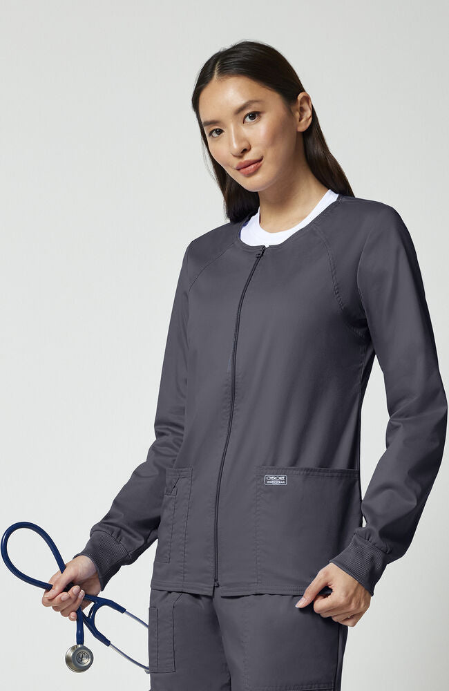 Cherokee Medical WW Core Stretch Women's Warm Up Solid Scrub Jacket