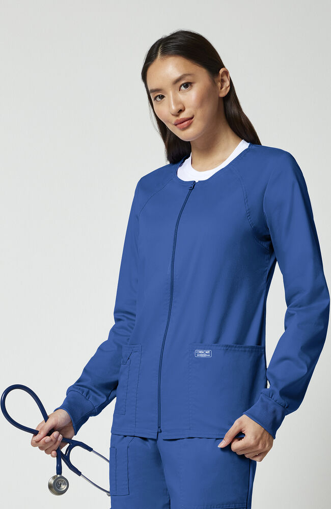 Cherokee Medical WW Core Stretch Women's Warm Up Solid Scrub Jacket