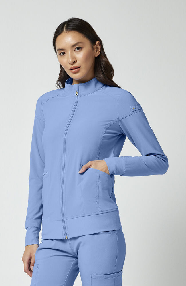 Cherokee Medical iFlex Women's Knit Zip Front Warm Up Scrub Jacket