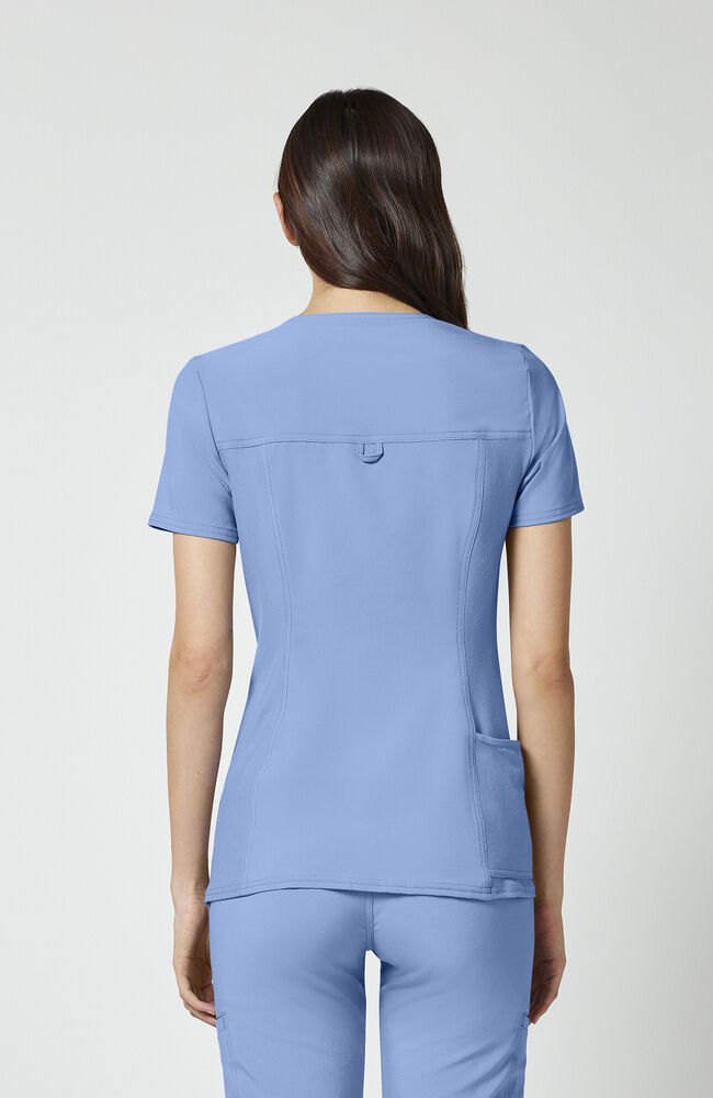 Cherokee Medical iFlex Women's V-Neck Knit Panel Solid Scrub Top