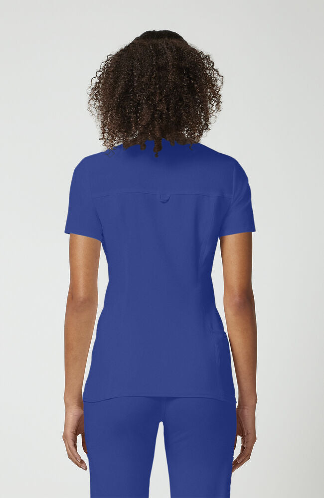 Cherokee Medical iFlex Women's V-Neck Knit Panel Solid Scrub Top