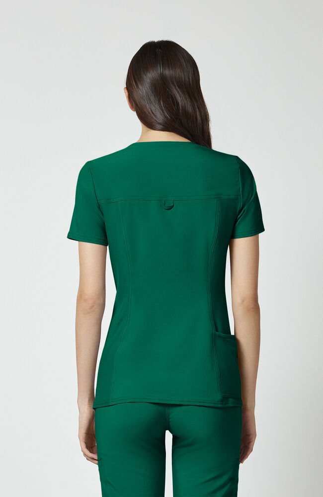Cherokee Medical iFlex Women's V-Neck Knit Panel Solid Scrub Top