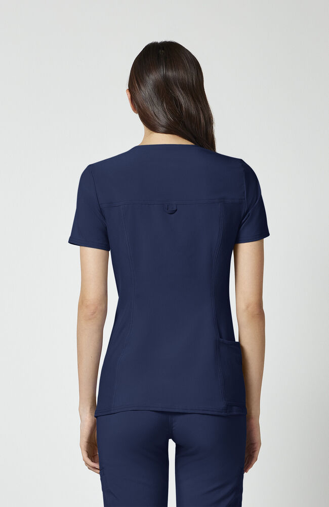 Cherokee Medical iFlex Women's V-Neck Knit Panel Solid Scrub Top