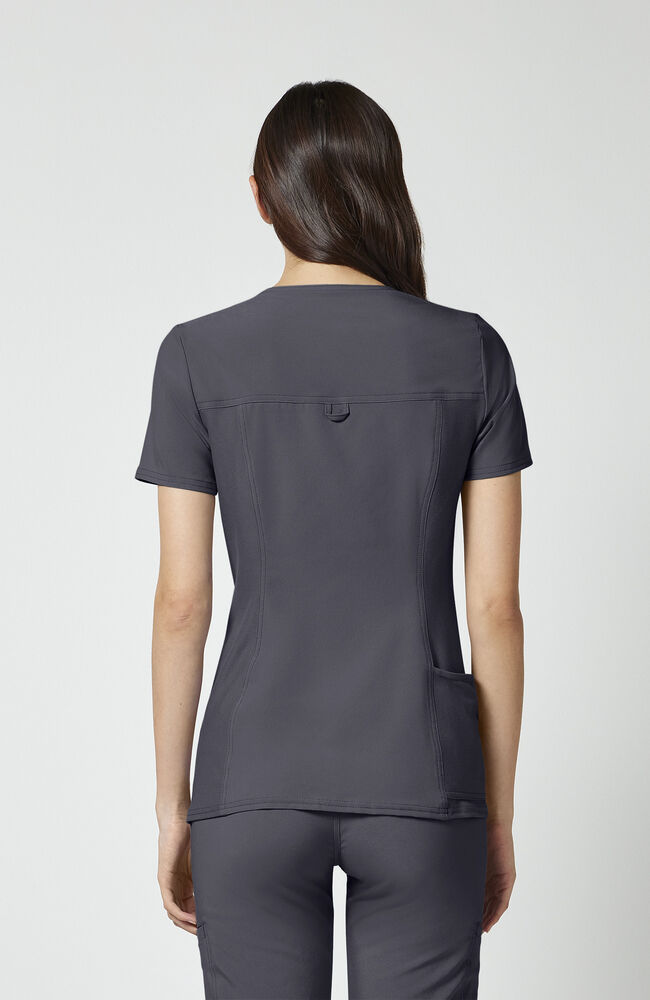 Cherokee Medical iFlex Women's V-Neck Knit Panel Solid Scrub Top
