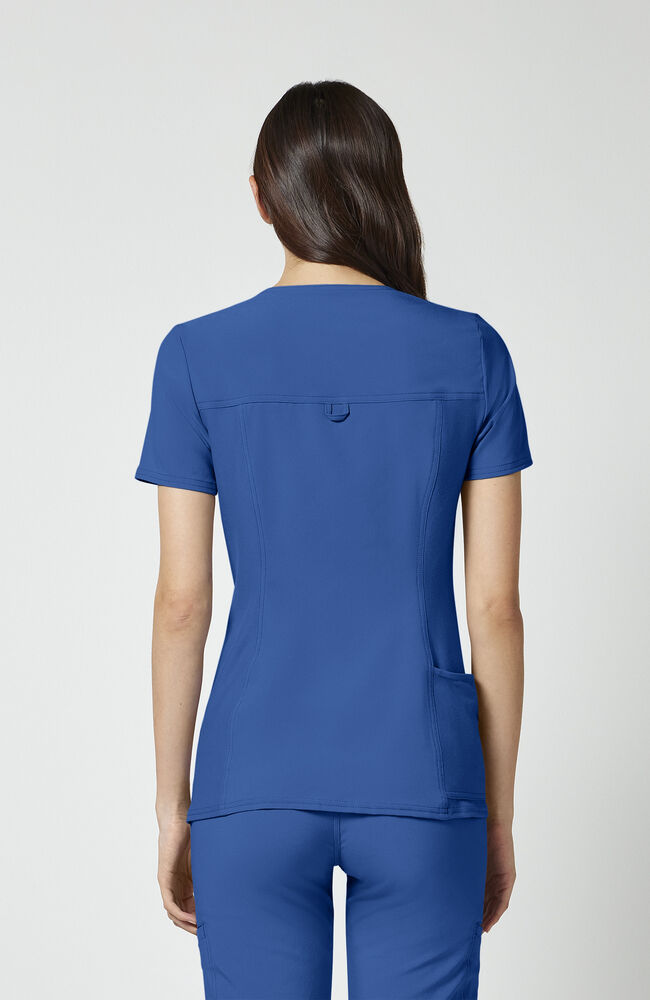 Cherokee Medical iFlex Women's V-Neck Knit Panel Solid Scrub Top
