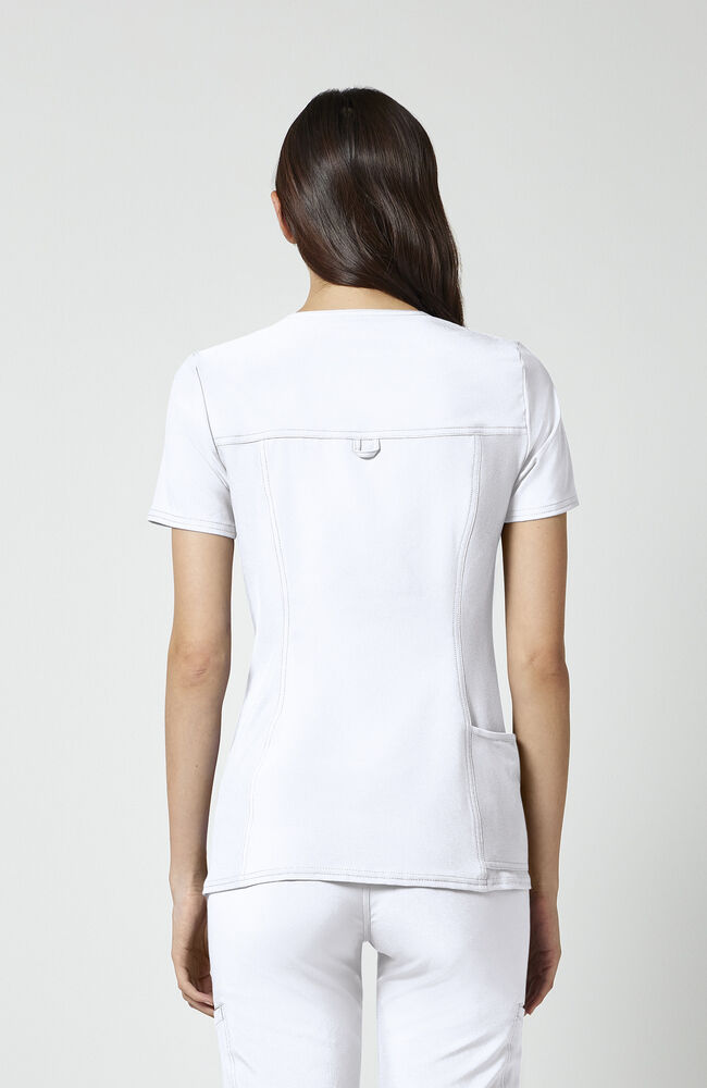 Cherokee Medical iFlex Women's V-Neck Knit Panel Solid Scrub Top