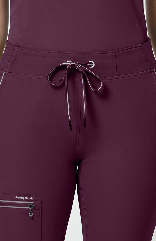 360 by Healing Hands Women's Nisha Knit Waistband Scrub Pant - Petitie