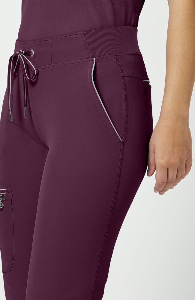 360 by Healing Hands Women's Nisha Knit Waistband Scrub Pant - Petitie