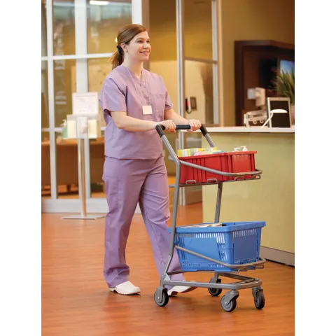 Marketlab-0989 EZ-Cart Double Basket Cart, 1/ea