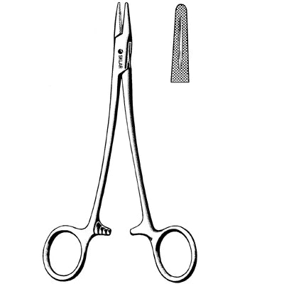 Sklar-20-2270 Mayo-Hegar Needle Holder - 7", Serrated, Extra Broad Jaw, 1/ea