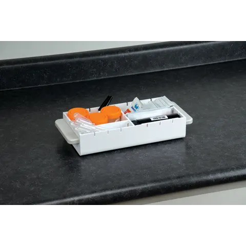 Marketlab-100890 Rapid Test Work Tray • 5.3"W x 12.6"L x 2.5"H, 1/ea