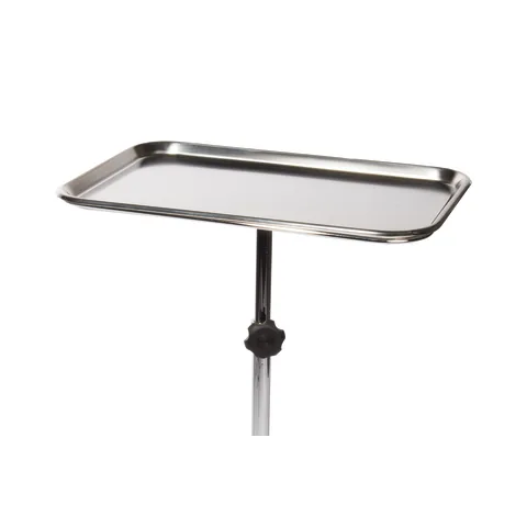 Marketlab-100989 Single Post 5 Caster Base Mayo Stand• 20"W x 19"L x 28"-48"H, 1/ea