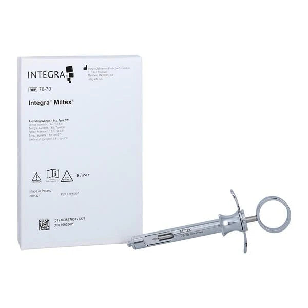 Integra Miltex-76-70M Aspirating Syringe, 1.8cc, Type CW / ea