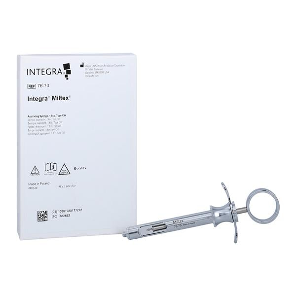 Integra Miltex-76-70M Aspirating Syringe, 1.8cc, Type CW / ea