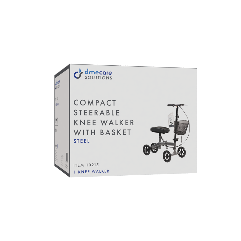 Dynarex Steerable Knee Walker with Basket Steel