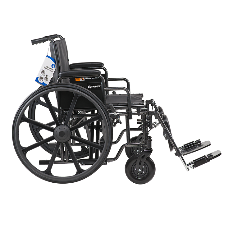Dynarex Bariatric Wheelchair with Desk Arm Elevating Leg Rest