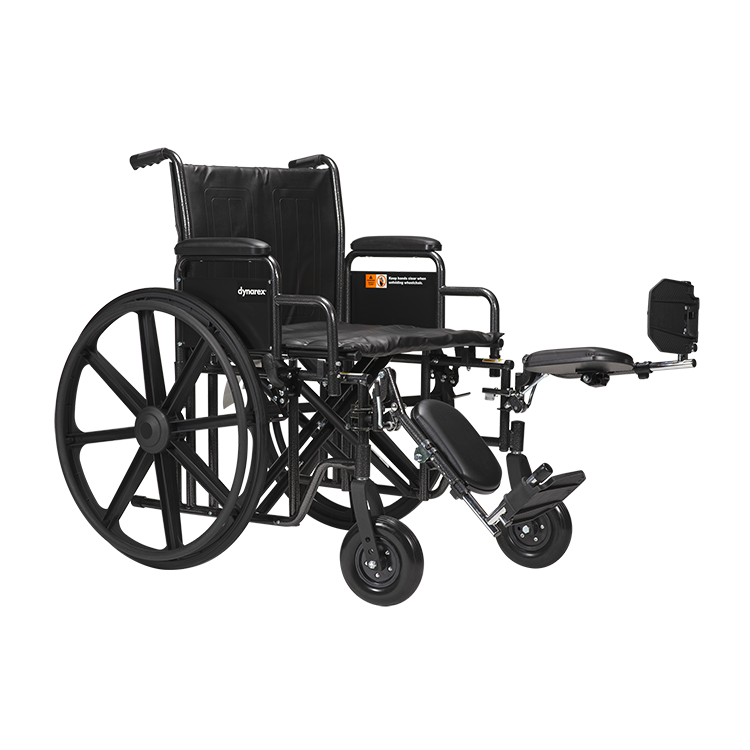 Dynarex Bariatric Wheelchair with Desk Arm Elevating Leg Rest