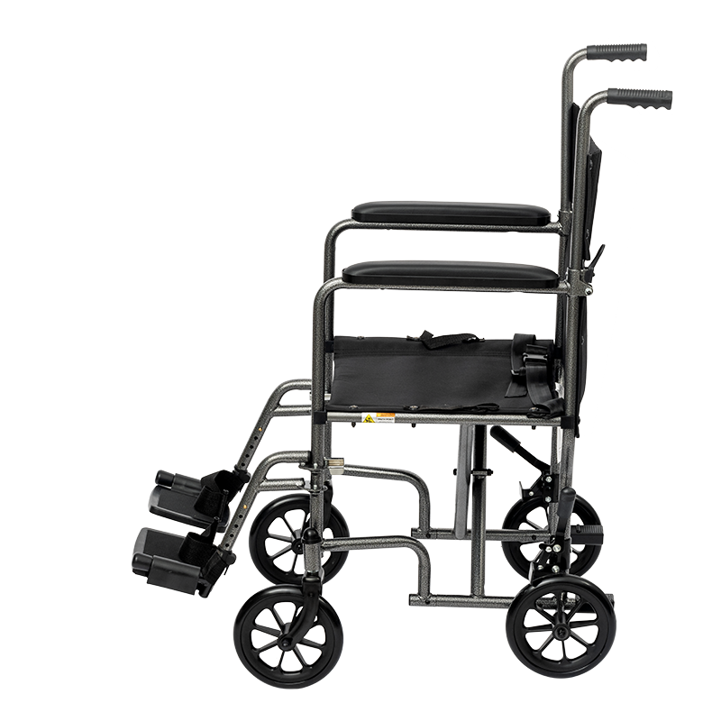 Dynarex DynaRide Transport Wheelchair w/ Fixed Full Arm, Steel