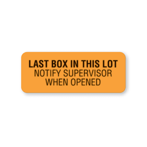 Marketlab-102550 "Last Box In This Lot" Labels, 420/pk