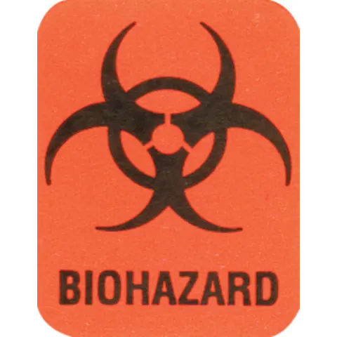 Marketlab-1025 Biohazard Warning Labels, 1000/pk