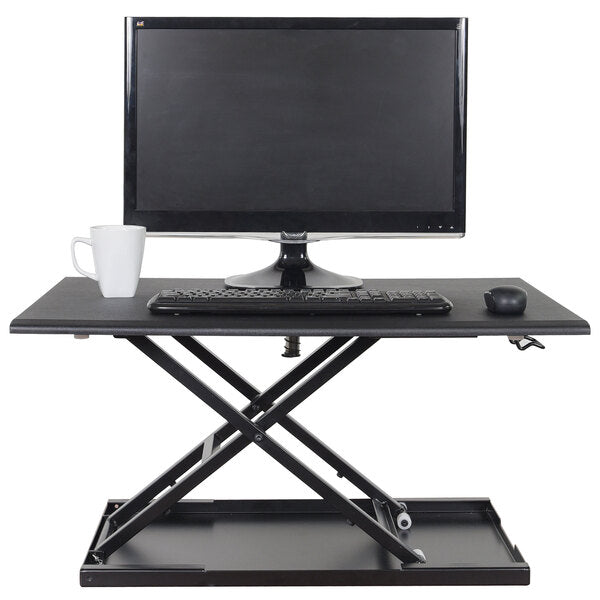 Luxor-CVTR32-BK Pneumatic Standing Desk Converter