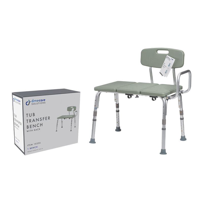 Dynarex Tube Transfer Bench, Gray - Standard & Padded