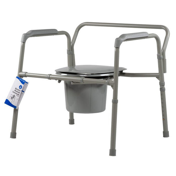 Dynarex-RPBC-01RTB 10374 Bariatric Bedside Commode Rubber Tip, Grey, 1