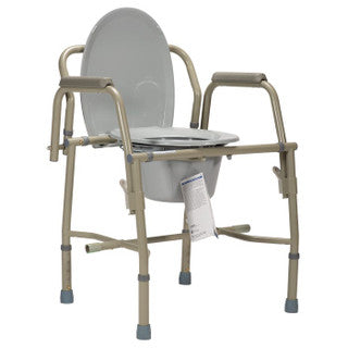 Dynarex-RPBC-02ET-76 10376 Drop Arm Folding Commode Extension Leg with Tip, Grey, 1