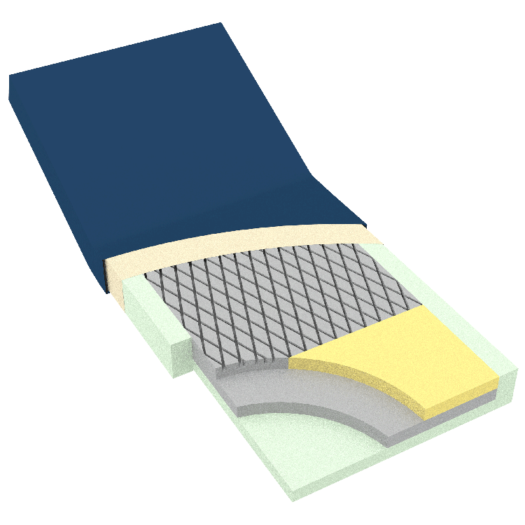 Dynarex-10422 DynaRest Deluxe Tri-Layer Foam Mattress  36"  x 80" x 6" (1pc/cs)