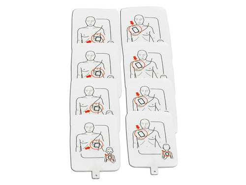 PRESTAN-PP-APAD2-4 Almohadillas de repuesto para entrenamiento para adultos y niños con sistema de detección de almohadillas para el entrenador de DEA profesional PRESTAN PLUS, paquete de 4 (incluye 8 almohadillas en total)