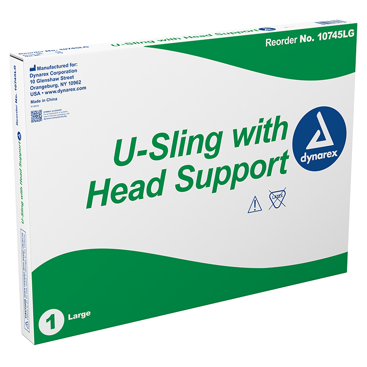 Dynarex U-Sling with Head Support - Green