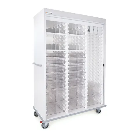 Marketlab Insight® Mobile Supply Cart, Triple-Width