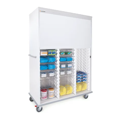 Marketlab Insight® Mobile Supply Cart, Triple-Width