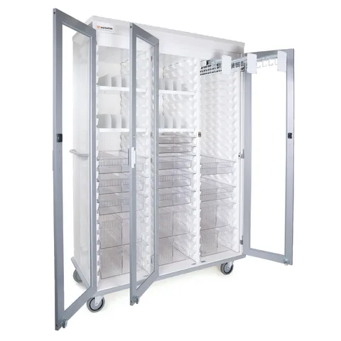 Marketlab Insight® Mobile Supply Cart, Triple-Width
