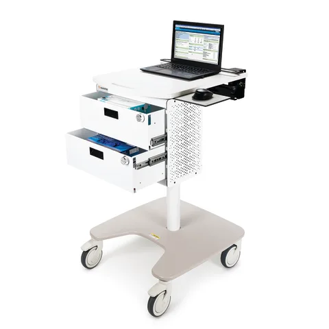 Marketlab-108203 Insight® Mobile Laptop Cart with Storage • 24"W x 25"L x 32"H, 1/ea